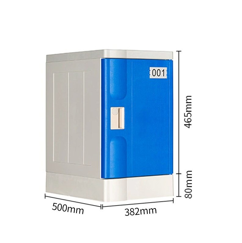 Blue heavy-duty ABS plastic industrial locker cabinet for food processing plants
