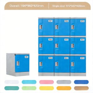 Half-Height 1.1m ABS Plastic Staff Lockers for Factory Workshop & PPE Storage