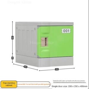 Hygienic Green/Yellow ABS Staff Lockers (382x500x310mm) for Food Processing Factories