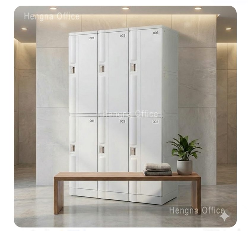 Colorful ABS plastic locker options for healthcare facilities